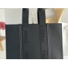 Chloe Woody Large Tote Bag In Black Calfskin