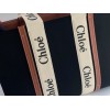 Chloe Large Woody Tote Bag In Black Felt