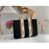 Chloe Large Woody Tote Bag In Black Felt