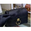 Chloe Small Tess Day Bag In Black Grained Leather