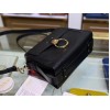 Chloe Small Tess Day Bag In Black Grained Leather