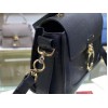 Chloe Small Tess Day Bag In Black Grained Leather