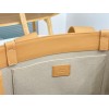 Chloe Woody Medium Tote Bag In Beige Calfskin