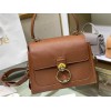 Chloe Small Tess Day Bag In Caramel Grained Leather