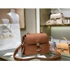 Chloe Small Tess Day Bag In Caramel Grained Leather
