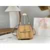 Chloe Penelope Small Shoulder Bag in Beige Grained Calfskin