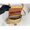 Chloe Penelope Small Shoulder Bag in Beige Grained Calfskin
