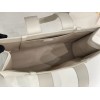 Chloe Woody Large Tote Bag In White Calfskin