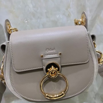 Chloe Small Tess Shoulder Bag In Grey Calfskin Chloe Small Tess Shoulder Bag In Grey Calfskin