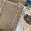 Delvaux Brillant Mini Surpique Bag in Grey Rodeo Calf Leather