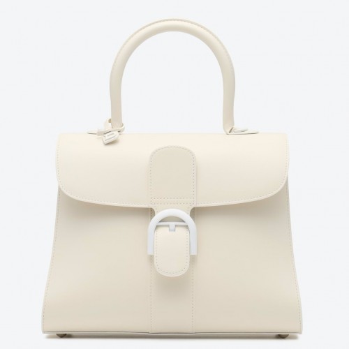 Delvaux Brillant MM Bag in Ivory Box Calf Leather