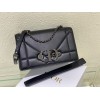 Dior 30 Montaigne Chain Bag With Handle In Black Lambskin