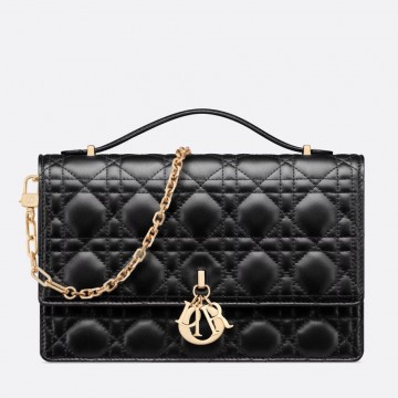 Dior Miss Dior Top Handle Bag in Black Cannage Lambskin Dior Miss Dior Top Handle Bag in Black Cannage Lambskin