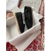 Dior Granville Espadrilles In Black Mesh Embroidery