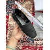 Dior Granville Espadrilles In Black Mesh Embroidery