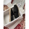 Dior Granville Espadrilles In Black Mesh Embroidery