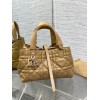 Dior Toujours Small Bag in Tan Macrocannage Calfskin