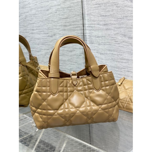 D*or toujours small bag in tan macrocannage calfskin