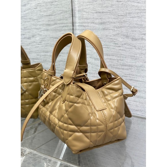 D*or toujours small bag in tan macrocannage calfskin