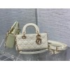 Dior Lady D-Joy Small Bag in White Patent Calfskin