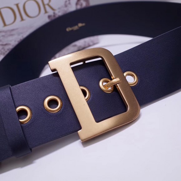 D*or D*orquake 55mm belt in dark blue calfskin