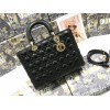 Dior Lady Dior Large Bag In Black Cannage Lambskin