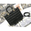 Dior Lady Dior Large Bag In Black Cannage Lambskin