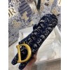 Dior Saddle Bag In Blue Velvet Oblique Embroidered