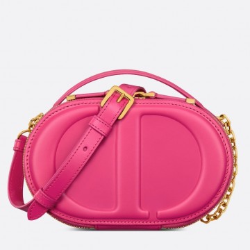 Dior CD Signature Oval Camera Bag in Rani Pink Calfskin Dior CD Signature Oval Camera Bag in Rani Pink Calfskin