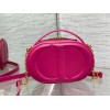 Dior CD Signature Oval Camera Bag in Rani Pink Calfskin