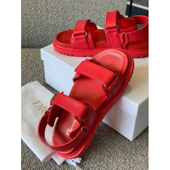 D*or D*oract sandals in red lambskin