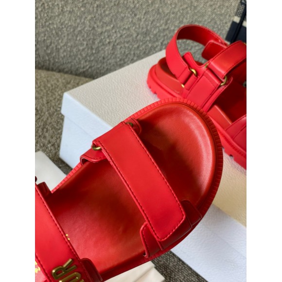 D*or D*oract sandals in red lambskin