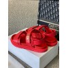 Dior DiorAct Sandals In Red Lambskin