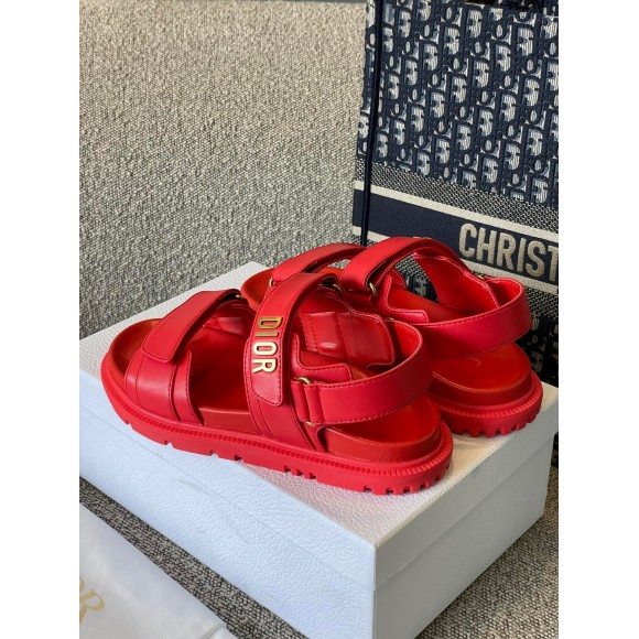 D*or D*oract sandals in red lambskin