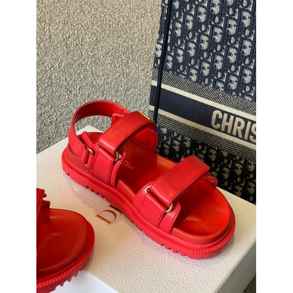 D*or D*oract sandals in red lambskin