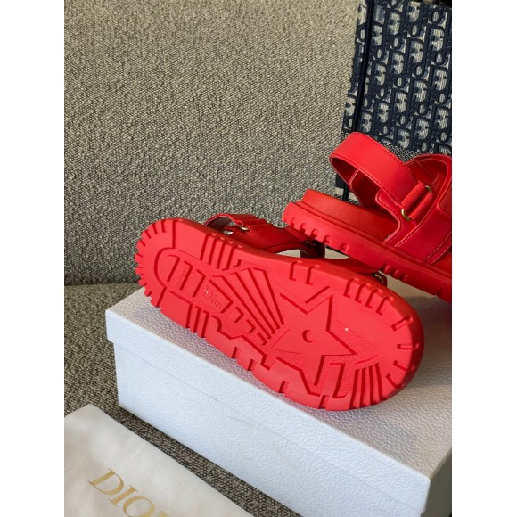 D*or D*oract sandals in red lambskin