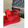 Dior DiorAct Sandals In Red Lambskin