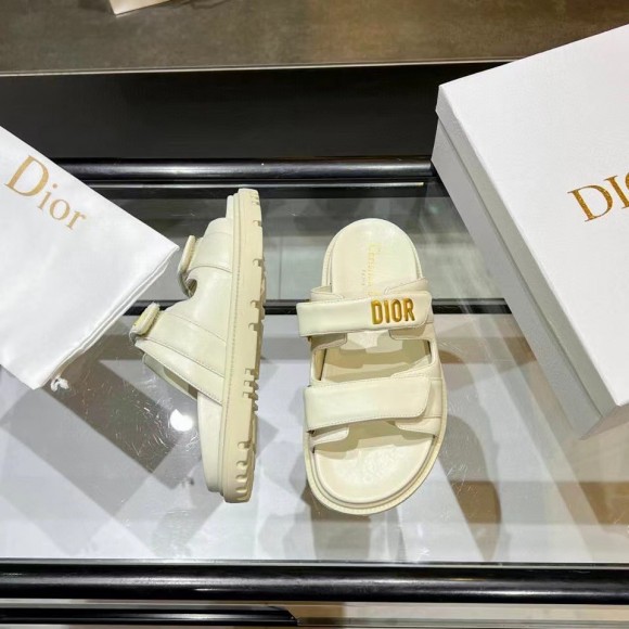 D*or D*oract slides in white lambskin