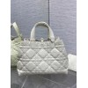 Dior Toujours Medium Bag in White Macrocannage Calfskin