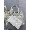 Dior Toujours Medium Bag in White Macrocannage Calfskin