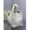 Dior Toujours Medium Bag in White Macrocannage Calfskin
