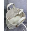 Dior Toujours Medium Bag in White Macrocannage Calfskin