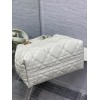 Dior Toujours Medium Bag in White Macrocannage Calfskin