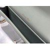 Dior Lady Dior Chain Pouch In Grey Patent Cannage Calfskin