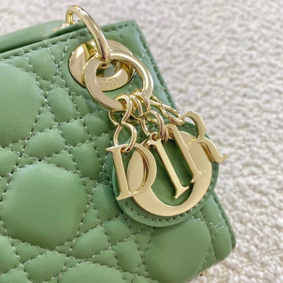 D*or lady D*or micro bag in mint cannage lambskin