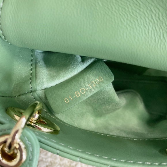 D*or lady D*or micro bag in mint cannage lambskin