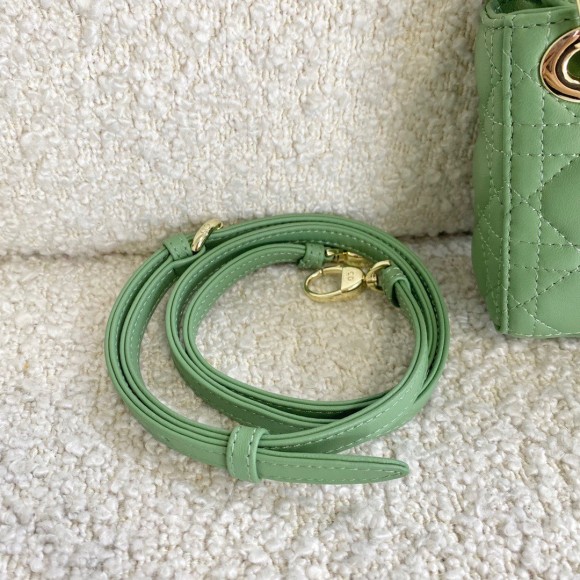 D*or lady D*or micro bag in mint cannage lambskin