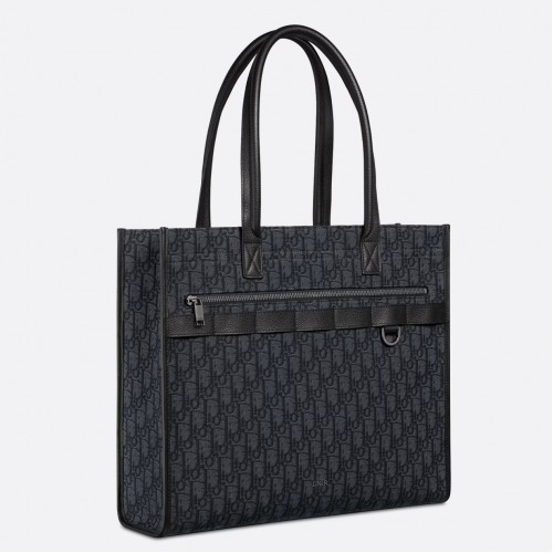 Dior Safari Tote Bag in Black Dior Oblique Jacquard