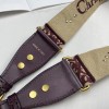 Dior Shoulder Strap in Bordeaux Oblique Embroidery with Medallions