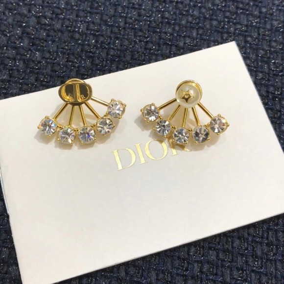 D*or tribales earrings in gold metal pearls and crystals